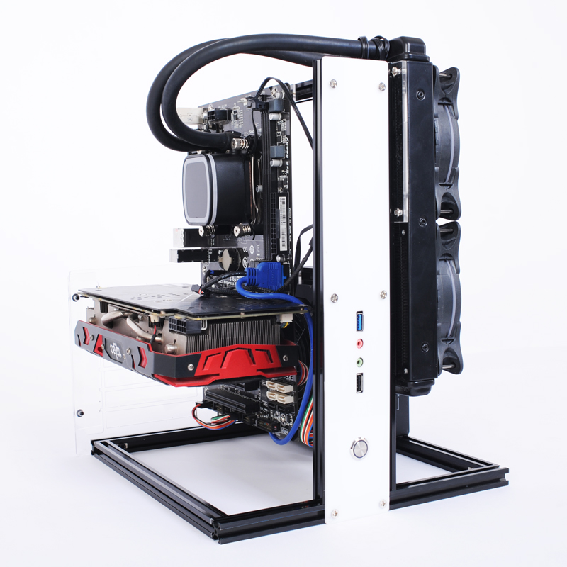 Aluminum Open Frame Test Bench Water Cooling - Waterkoeling Aluminium Testbank Voor Itx Matx